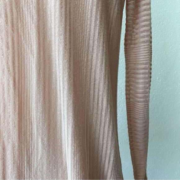 Calvin Klein Open Front Sweater Pink Blush Sheer Cardigan SZ XS - Picture 5 of 12